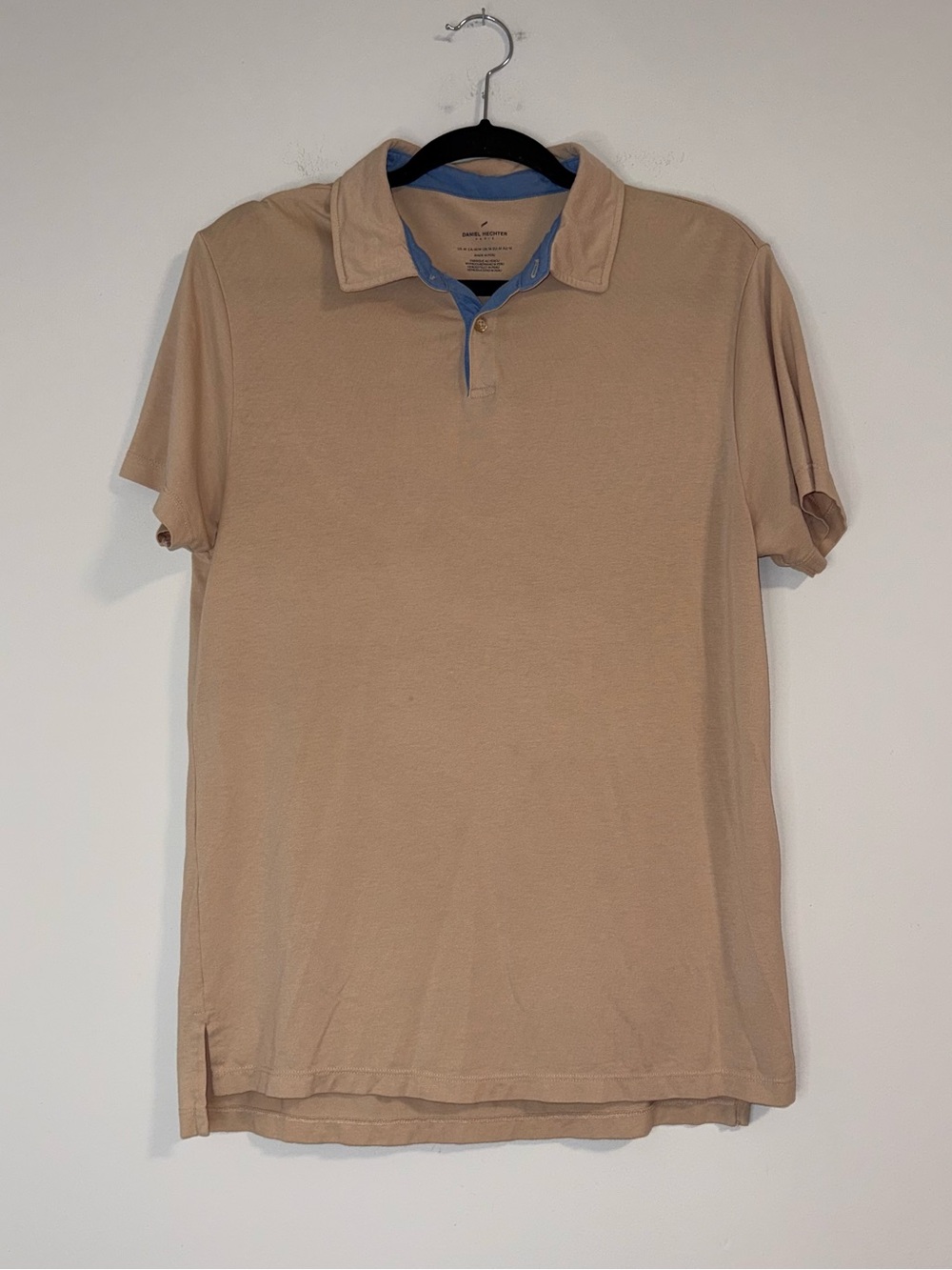 Daniel Hechter Paris Tan Pima Cotton Short Sleeve Polo Shirt Sz M